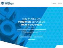 Tablet Screenshot of livingtomorrow.com